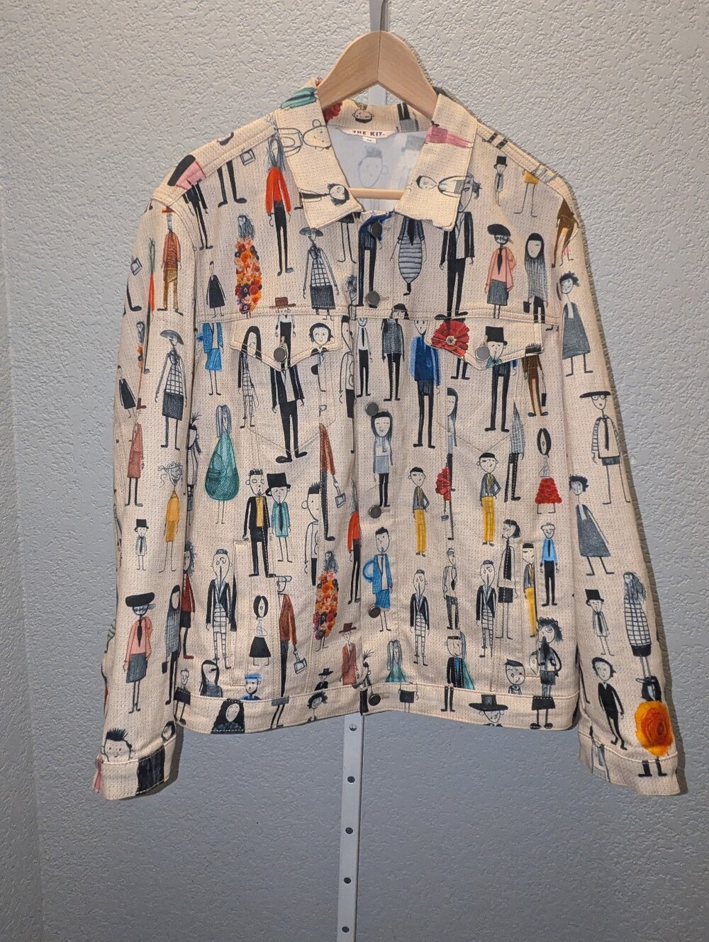 THE KIT. Graphic Character Print Denim Style Jacket - Size Medium